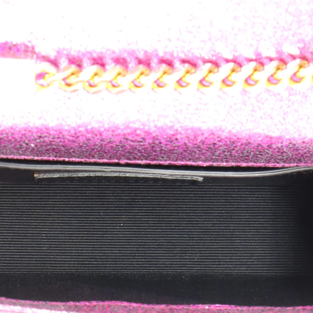 Classic Monogram Crossbody Bag Glitter Leather Small - Deep Luxury