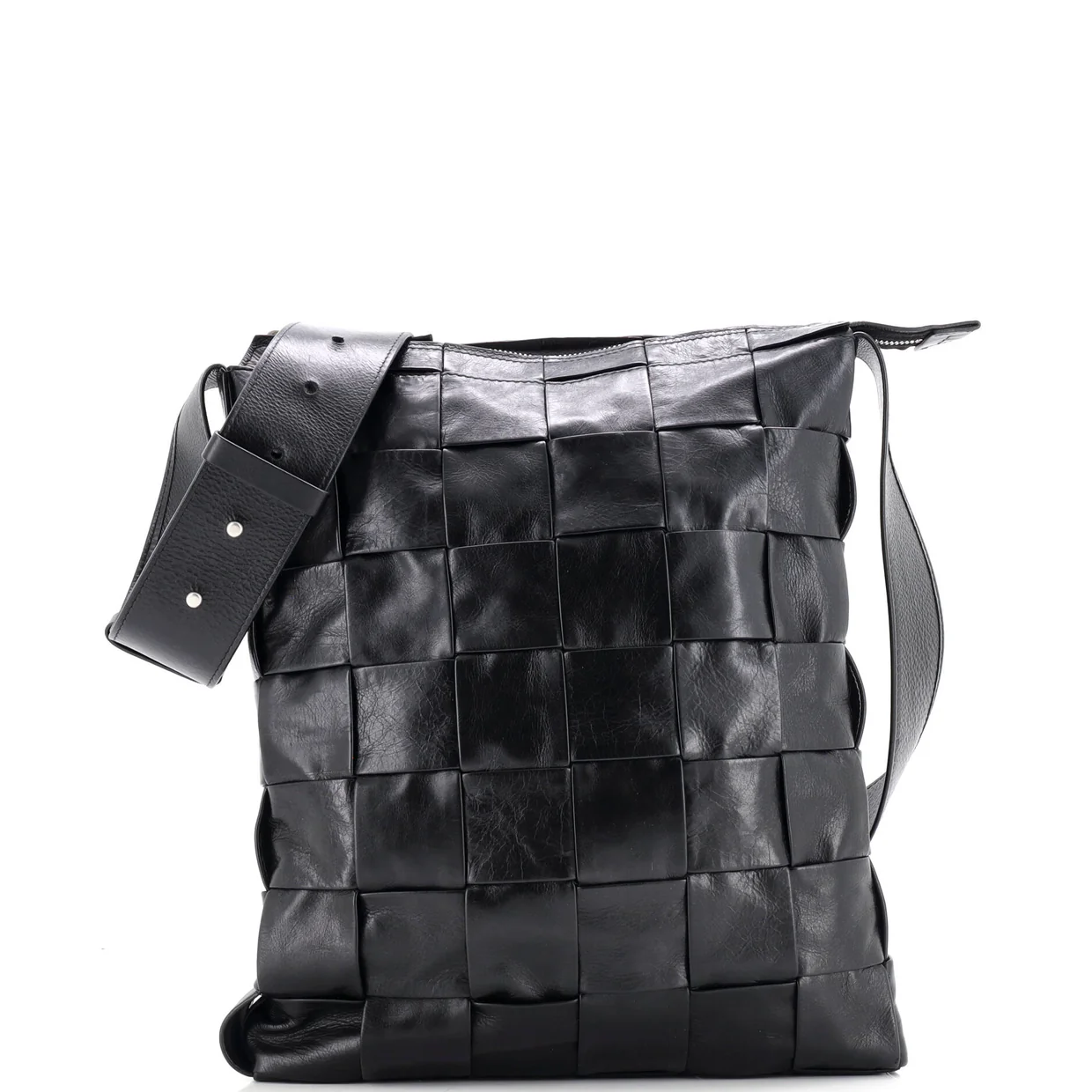 Cassette Messenger Bag Maxi Intrecciato Paper Calfskin - Deep Luxury