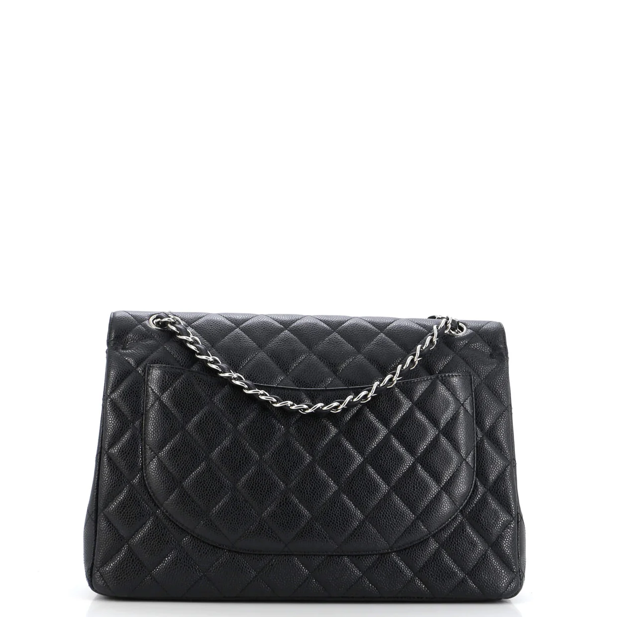 Classic Double Flap Bag Quilted Caviar Maxi - Deep Luxury