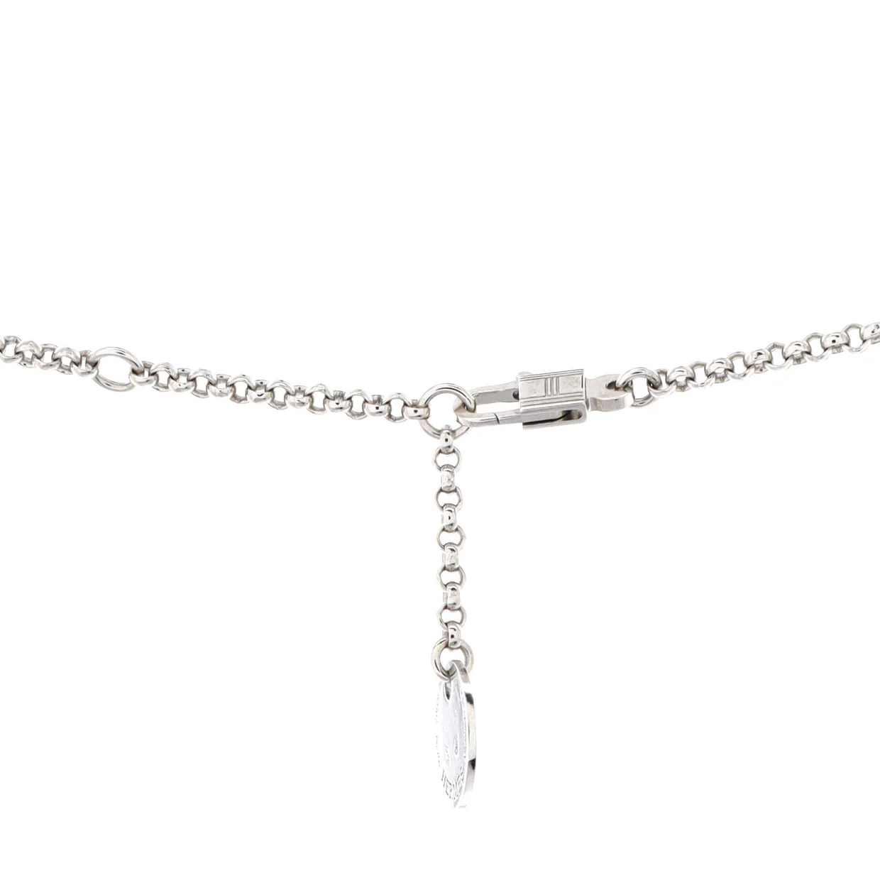 Kelly Clochette Pendant Necklace 18K White Gold with Diamonds Small - Deep Luxury