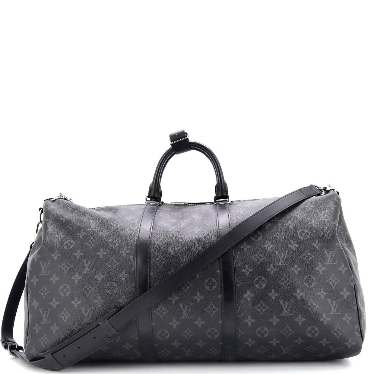 Keepall Bandouliere Bag Monogram Eclipse Canvas 55 - Deep Luxury