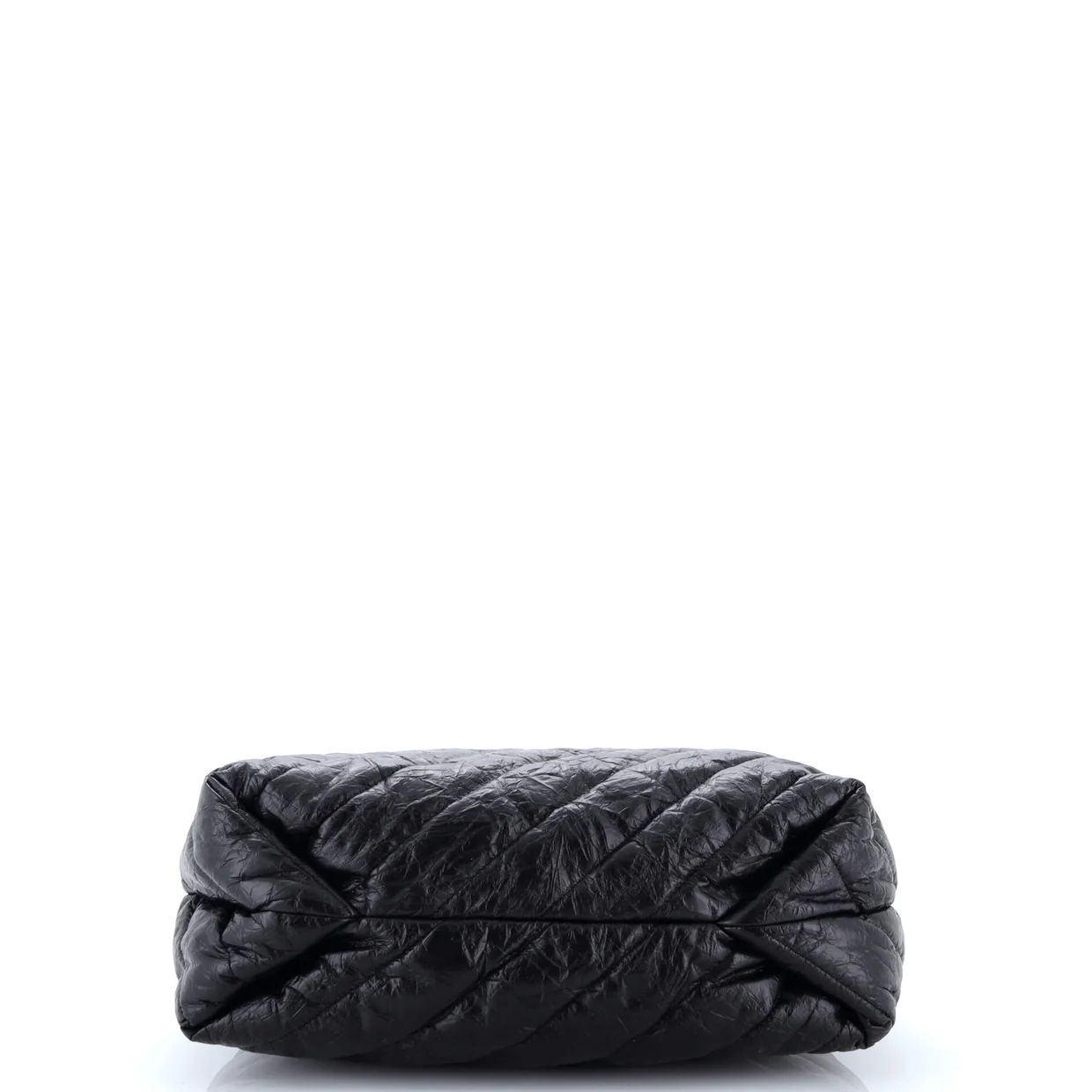 Crush Chain Tote Quilted Crushed Calfskin Small - Deep Luxury