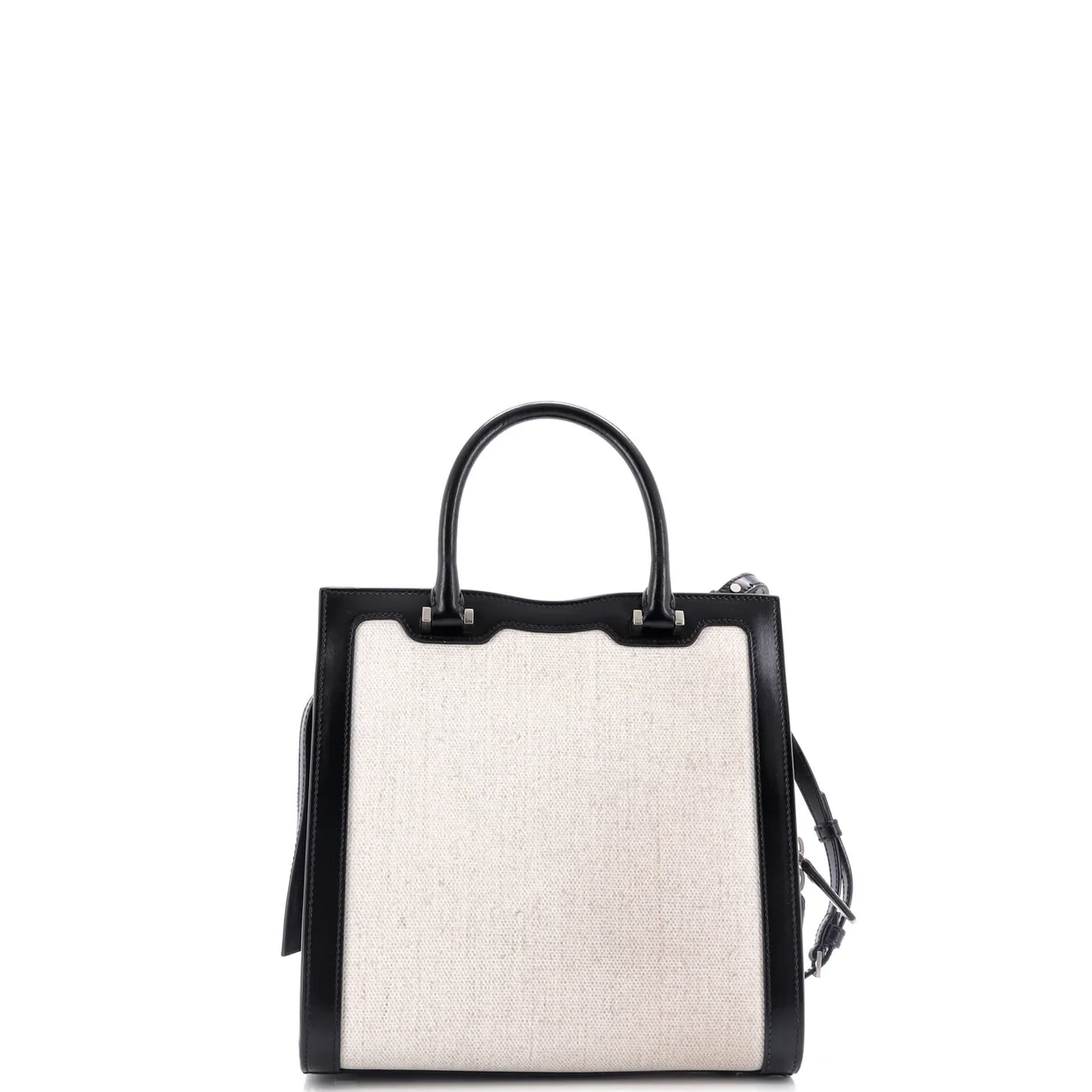 Uptown Tote Canvas with Leather Small - Deep Luxury