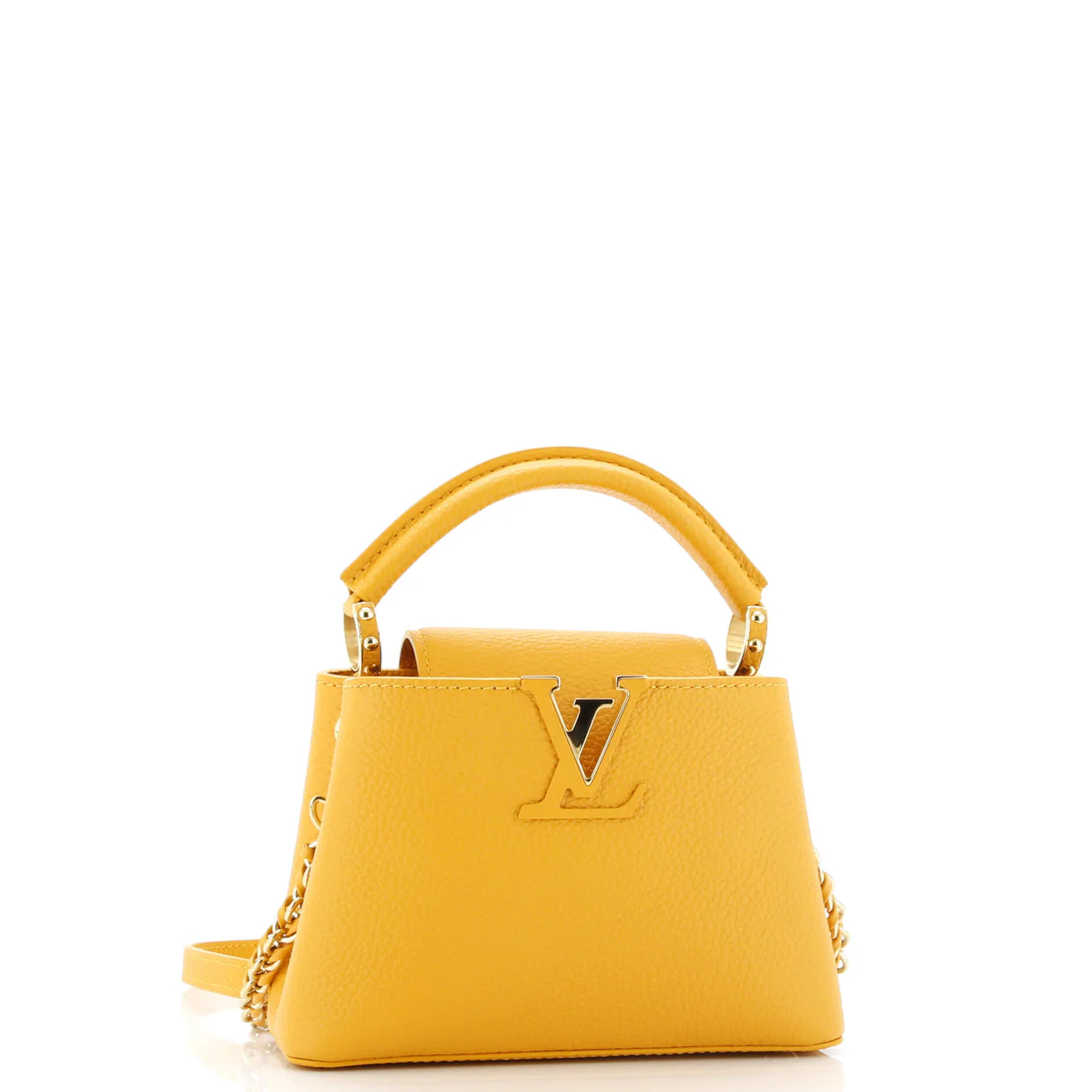 Braided Chain Capucines Bag Taurillon Leather Mini - Deep Luxury