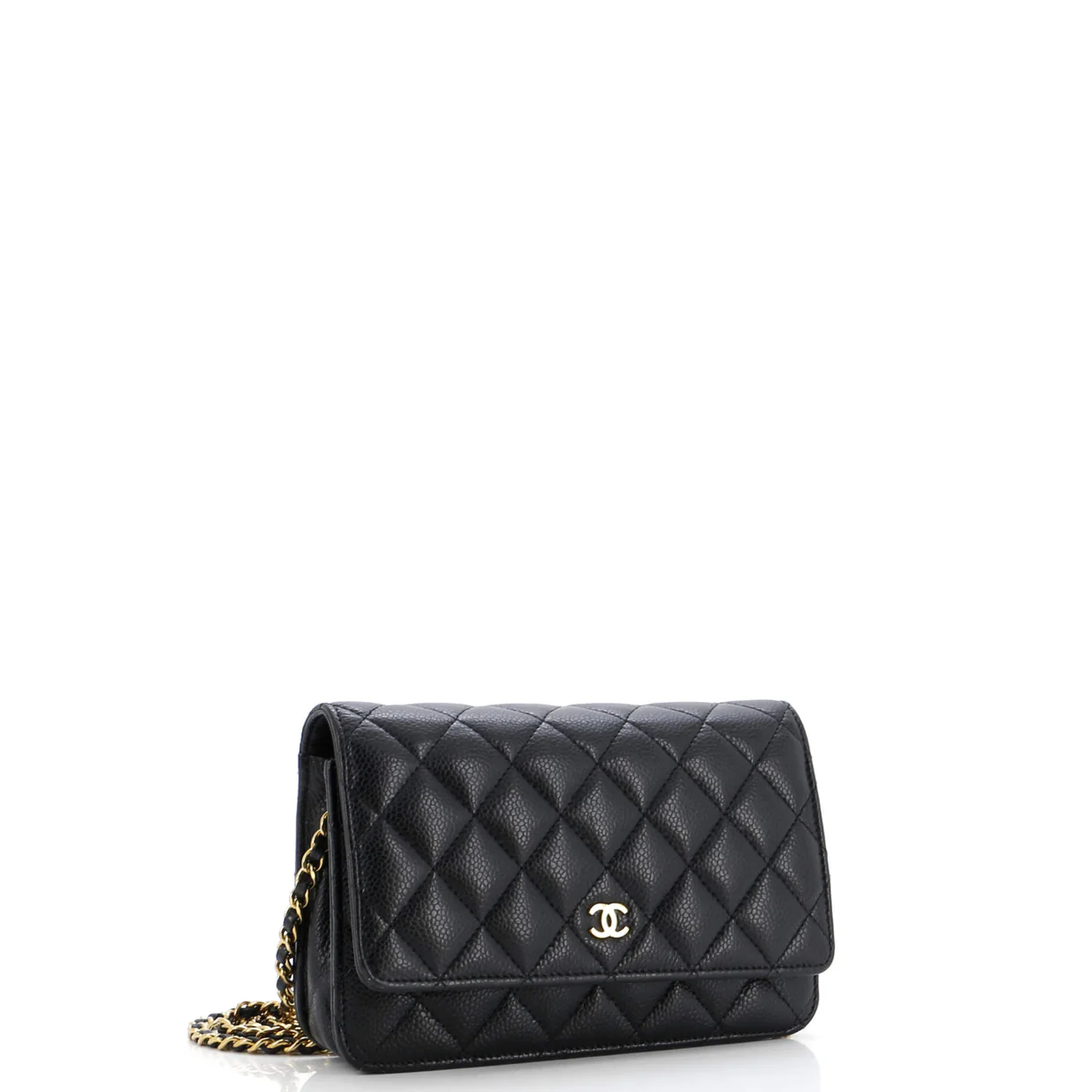 Wallet on Chain Quilted Caviar - Deep Luxury