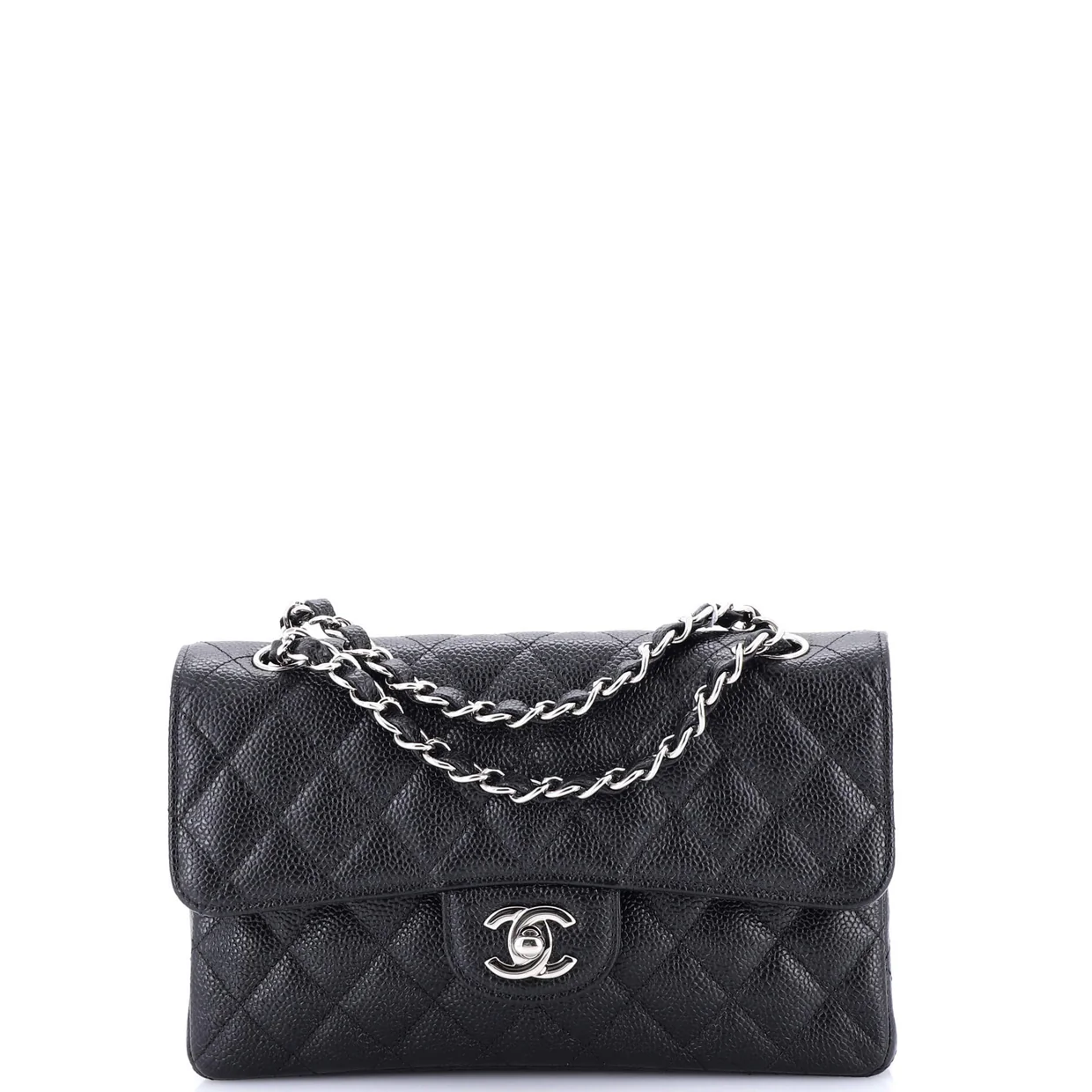 Classic Double Flap Bag Quilted Caviar Small - Deep Luxury