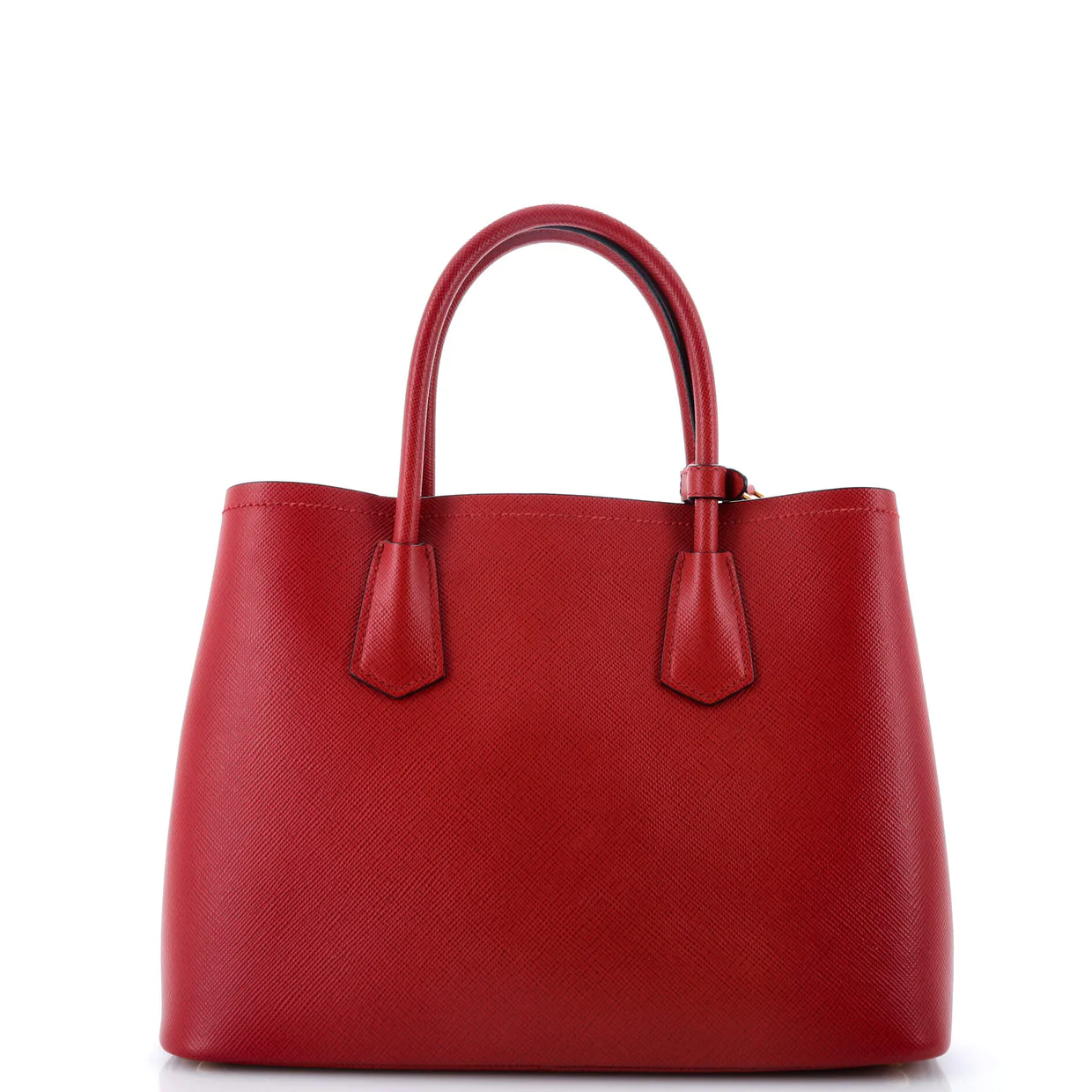 Cuir Double Tote Saffiano Leather Medium - Deep Luxury