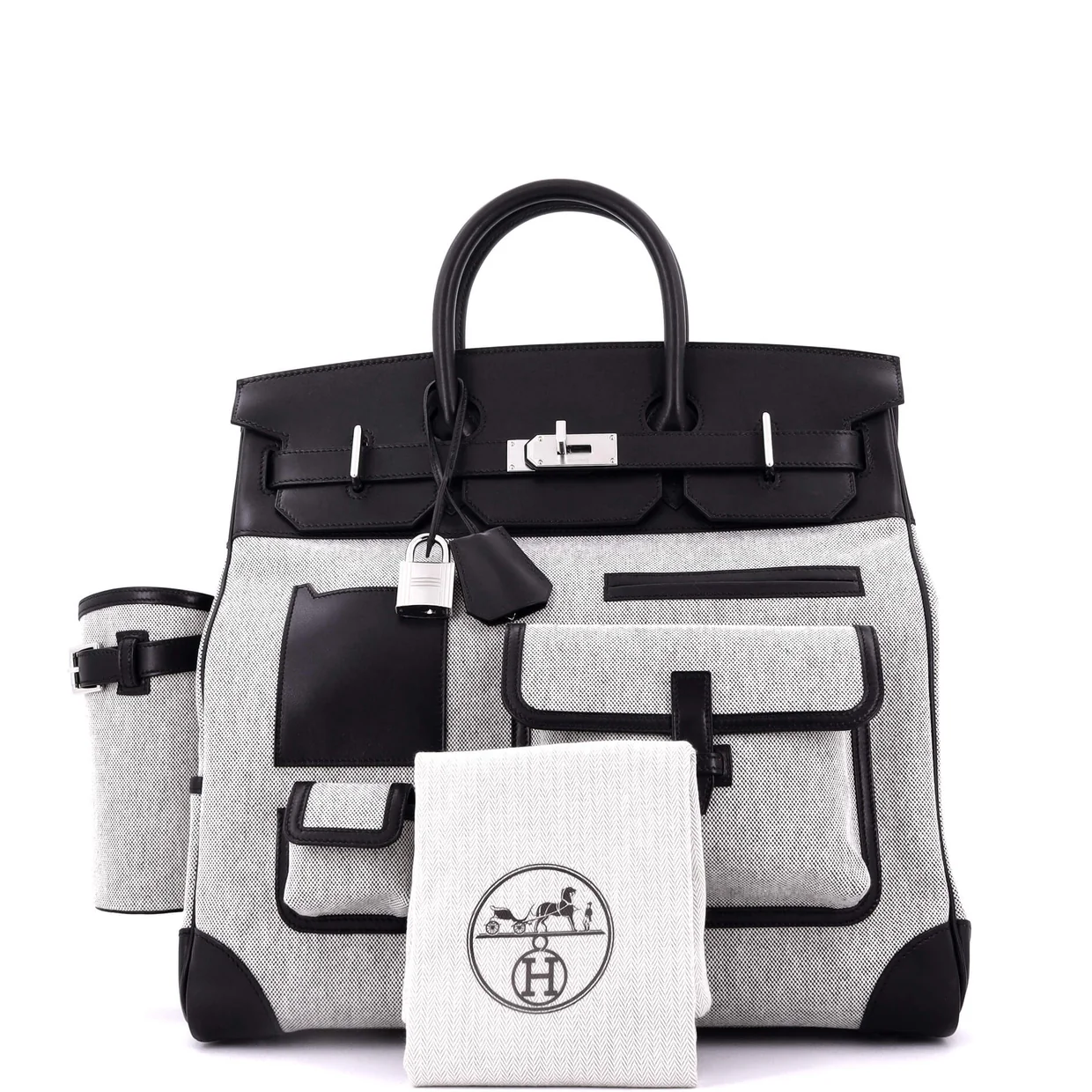 Cargo HAC Birkin Bag Canvas and Box Calf 40 - Deep Luxury