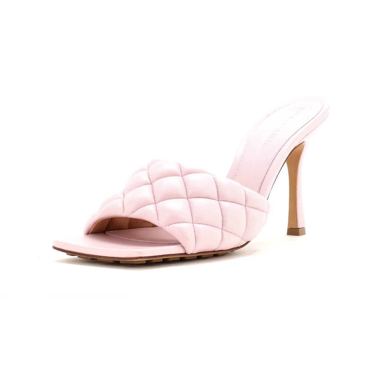 Women's The Padded Heeled Sandals Quilted Leather - Deep Luxury