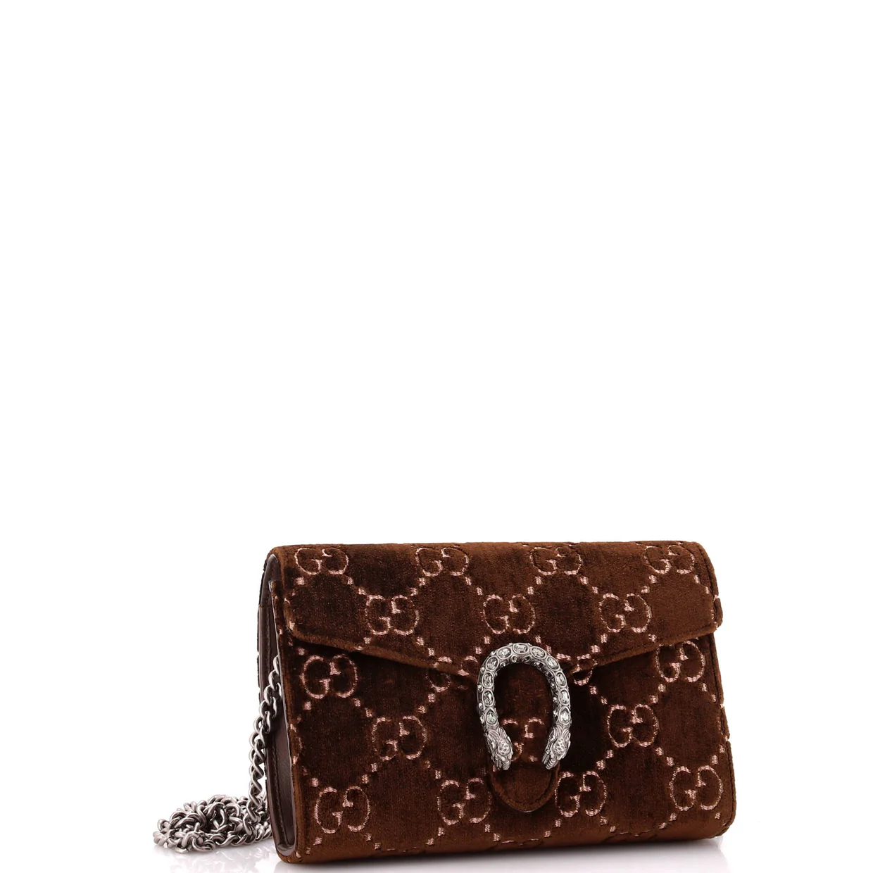Dionysus Chain Wallet GG Velvet Small - Deep Luxury