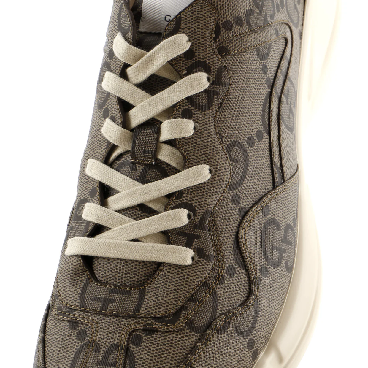 Rhyton Sneakers Jumbo GG Coated Canvas - Deep Luxury