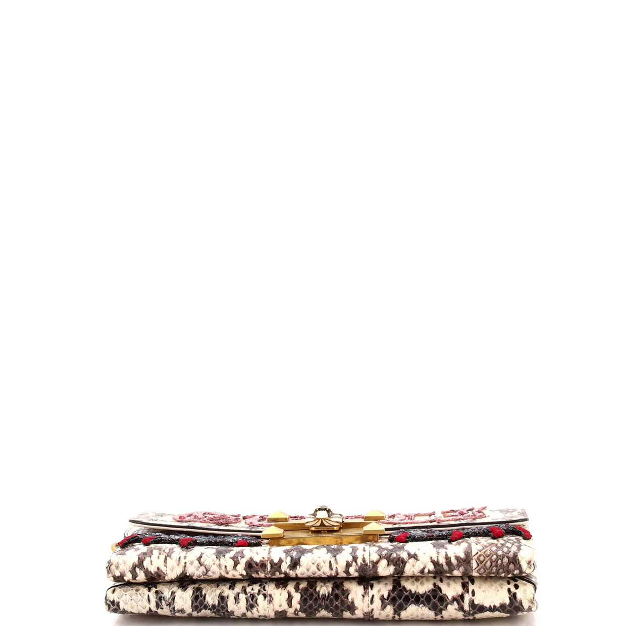 Osiride Shoulder Bag Embellished Snakeskin Medium - Deep Luxury