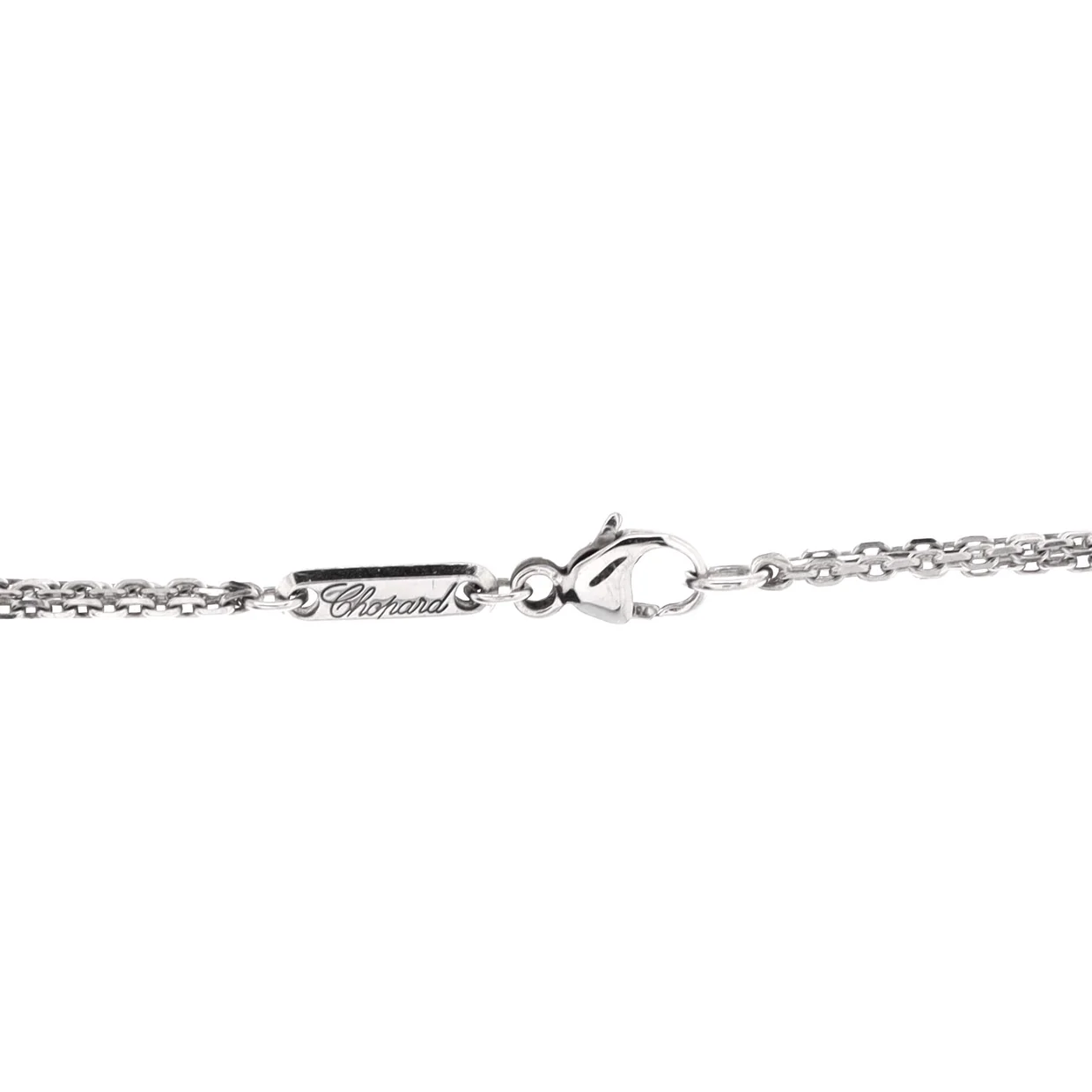 Happy Spirit Pendant Necklace 18K White Gold with Diamonds and 1 Floating Diamond Medium - Deep Luxury