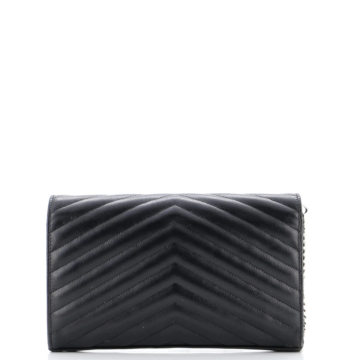 Classic Monogram Wallet on Chain Matelasse Chevron Leather Medium - Deep Luxury