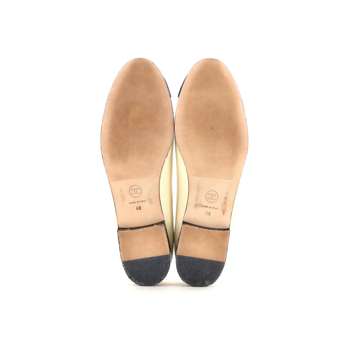 Women's CC Cap Toe Bow Ballerina Flats Leather - Deep Luxury