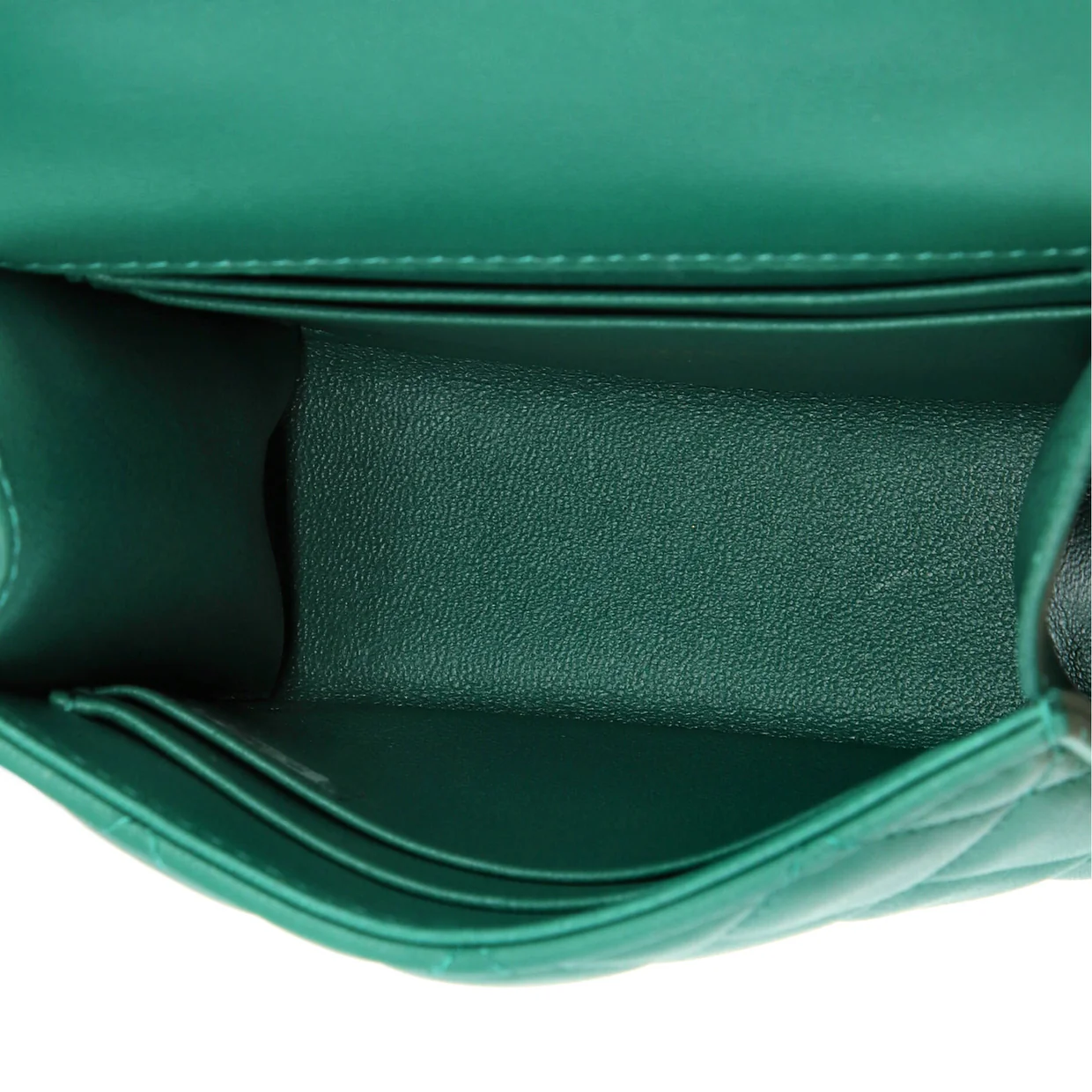 Square Classic Flap Top Handle Clutch with Chain Quilted Lambskin - Deep Luxury