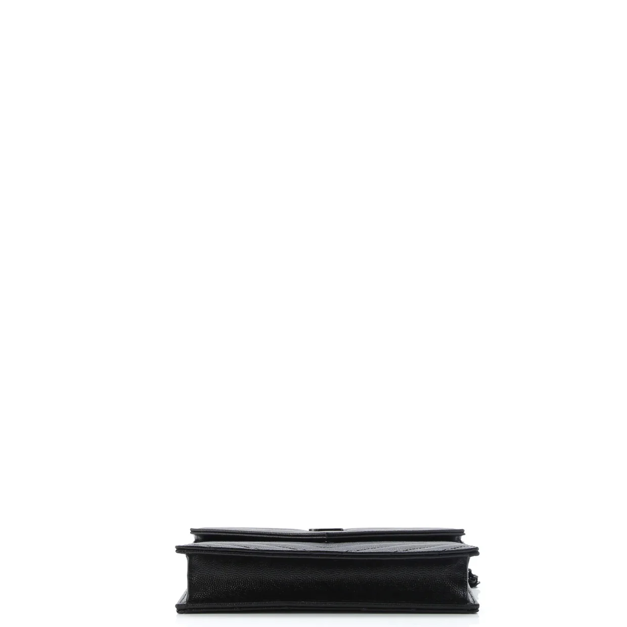 Classic Monogram Wallet on Chain Matelasse Chevron Leather Small - Deep Luxury
