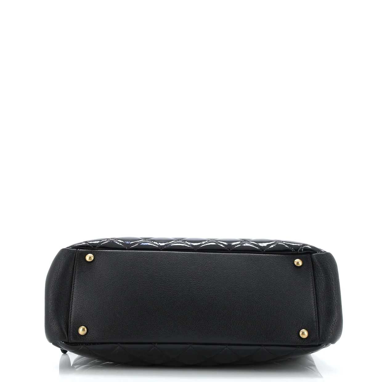 CC Eyelet Tote Quilted Patent Medium - Deep Luxury