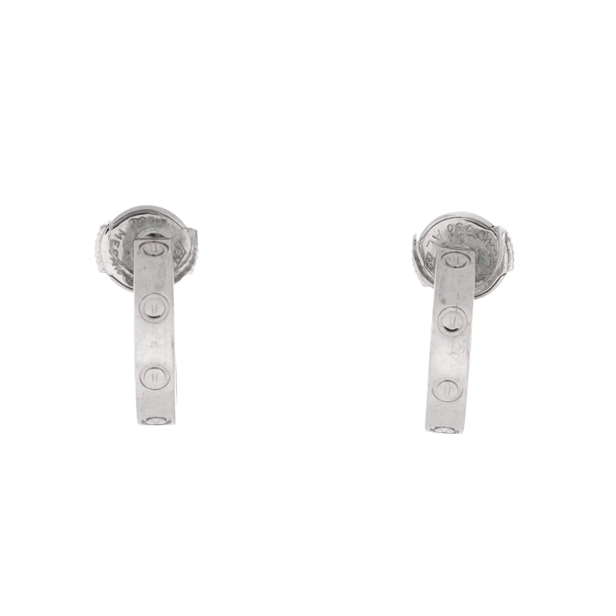 Love Hoop Earrings 18K White Gold Small - Deep Luxury