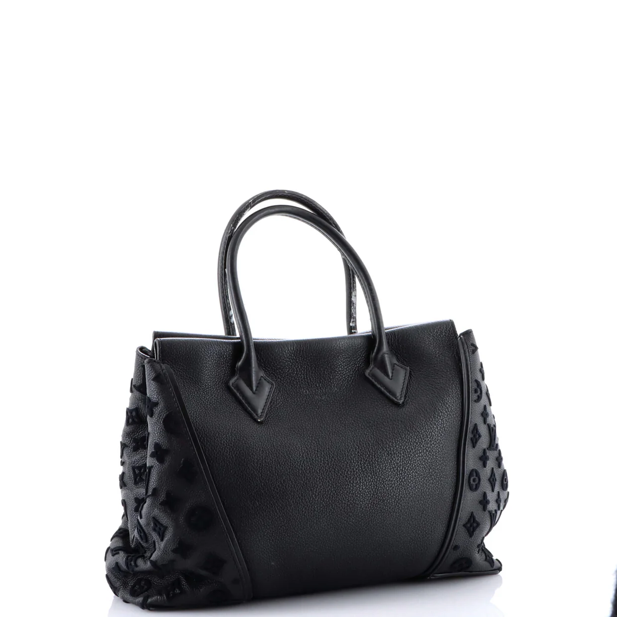 W Tote Monogram Tuffetage Leather PM - Deep Luxury