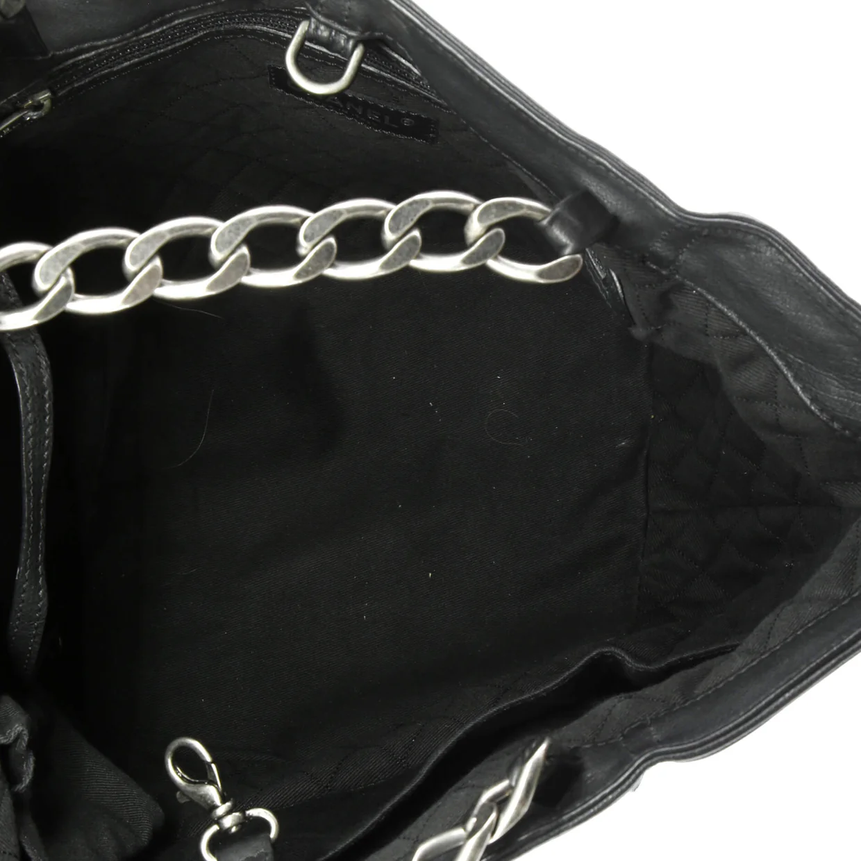 CC Chain Tote Pony Hair with Leather Large - Deep Luxury