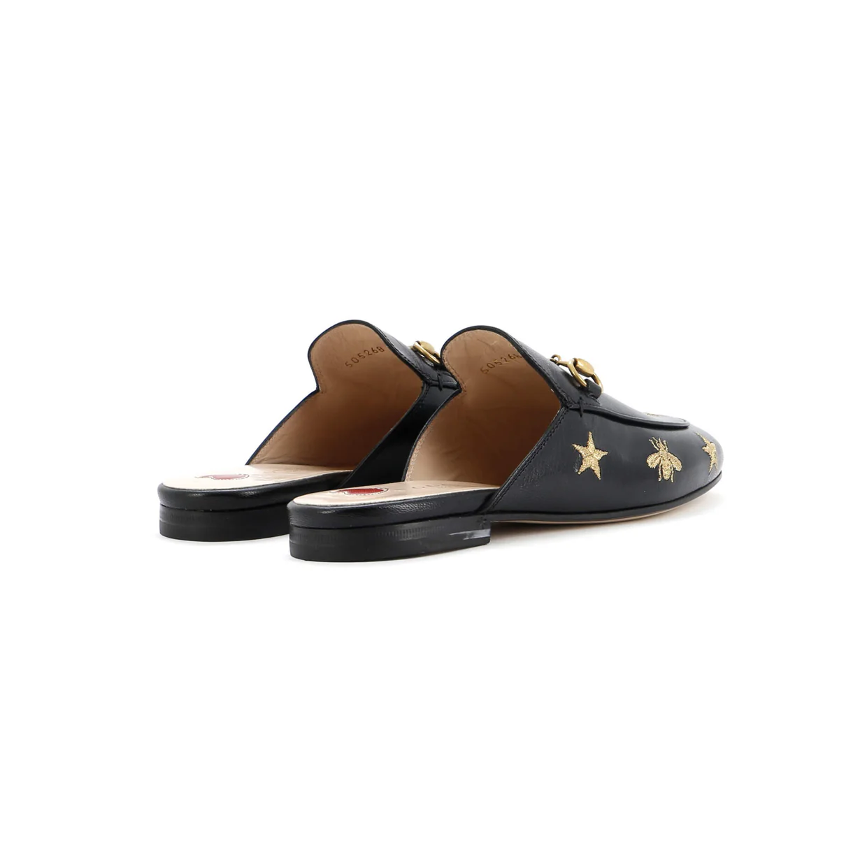 Women's Princetown Mules Embroidered Leather - Deep Luxury