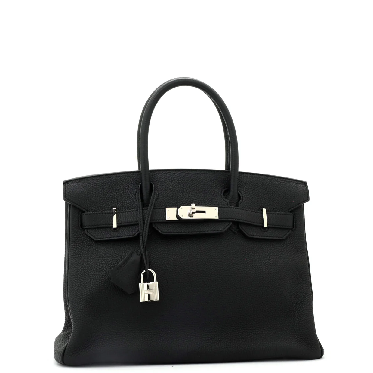 Birkin Handbag Noir Togo with Palladium Hardware 30 - Deep Luxury