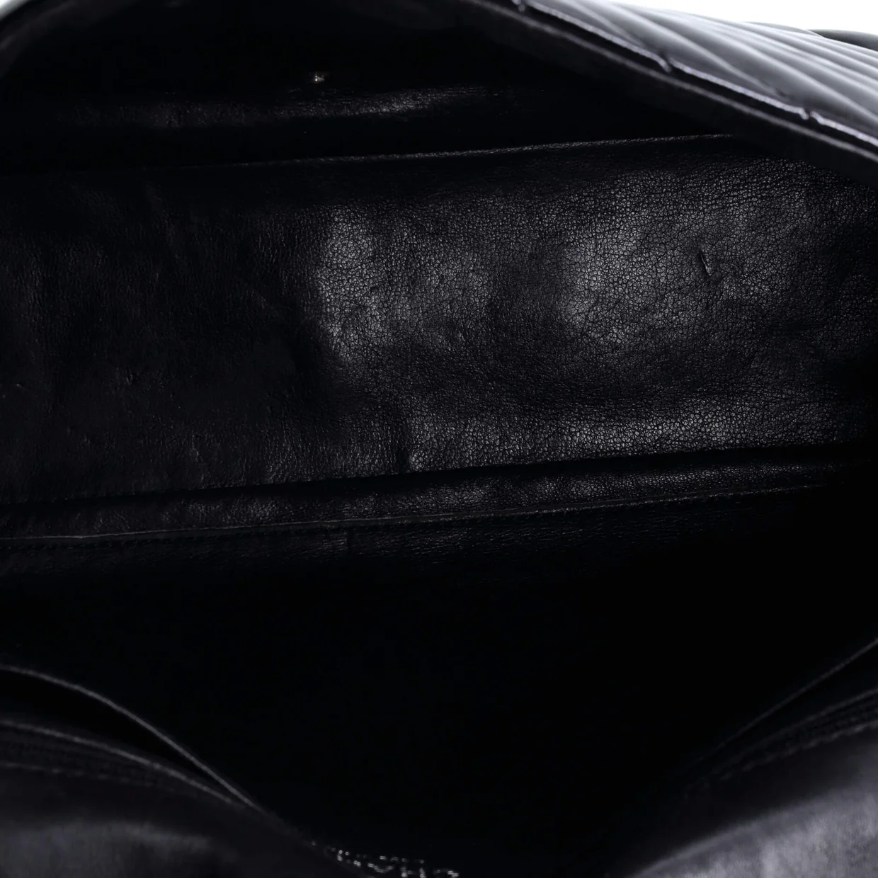 Classic Single Flap Bag Chevron Patent Maxi - Deep Luxury