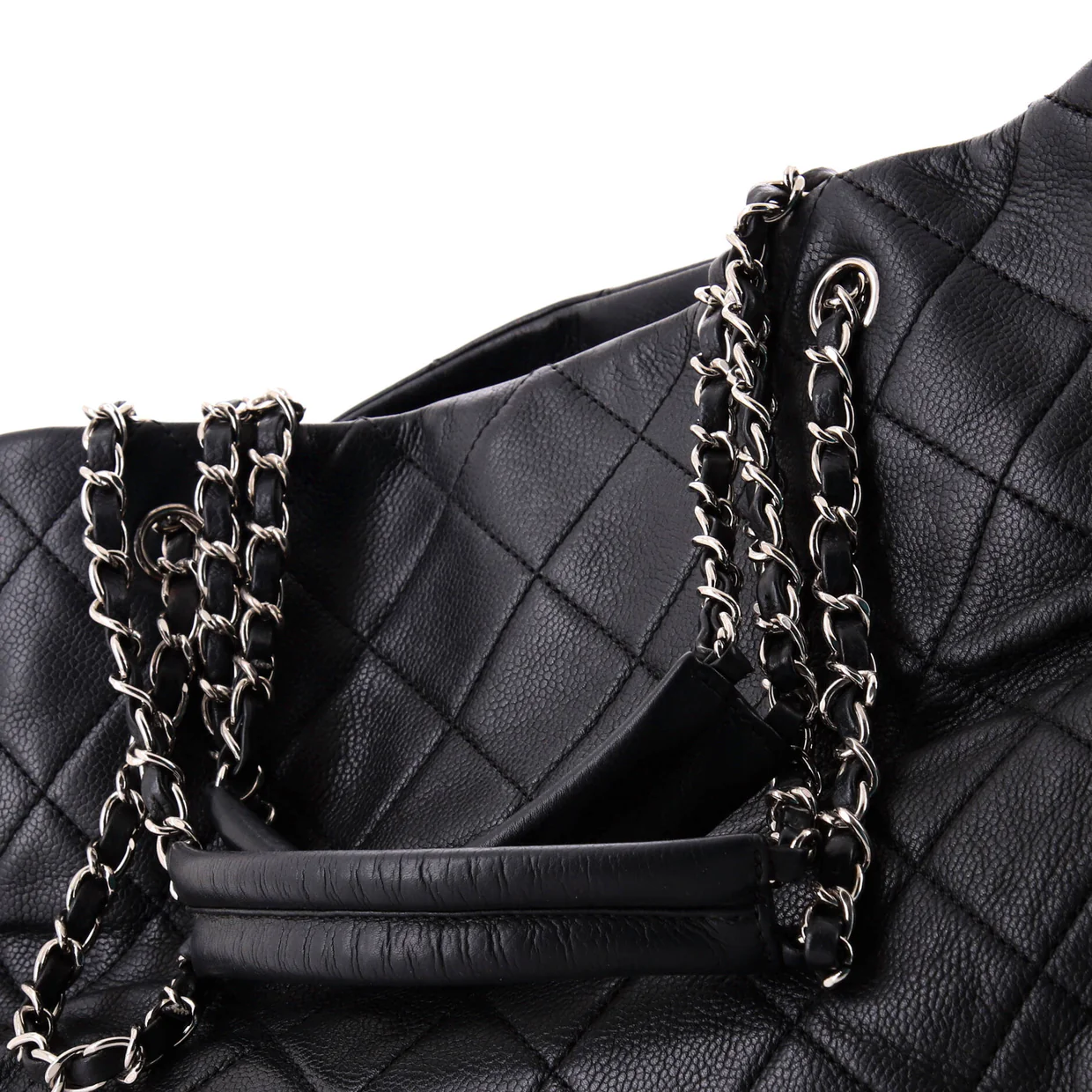 Timeless Classic Shopping Tote Quilted Caviar XL - Deep Luxury