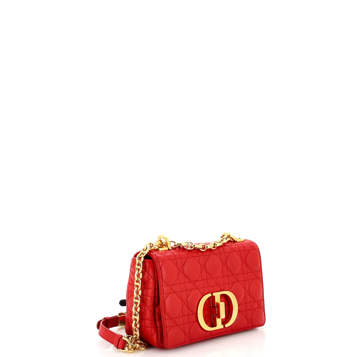 Caro Bag Cannage Quilt Calfskin Small - Deep Luxury