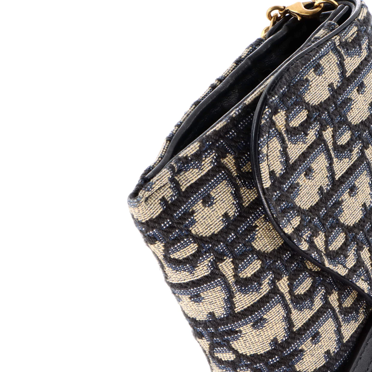 Saddle Chain Wallet Oblique Canvas - Deep Luxury