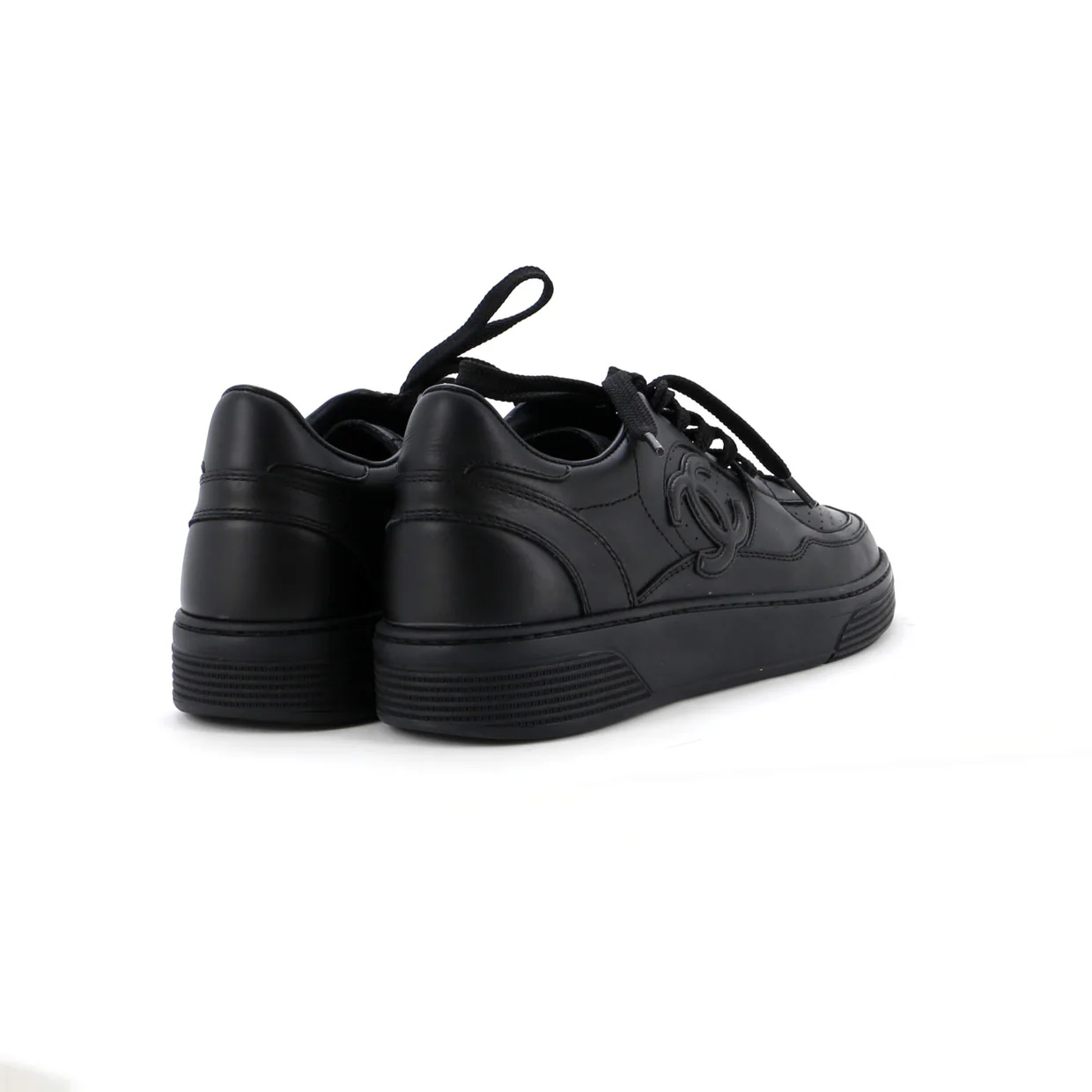 Women's CC Low-Top Sneakers Perforated Leather - Deep Luxury