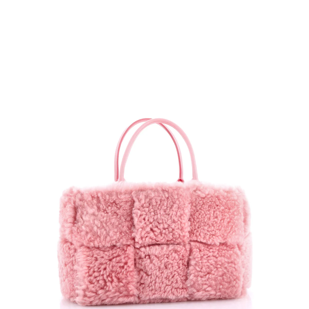 Arco Tote Intrecciato Shearling Small - Deep Luxury