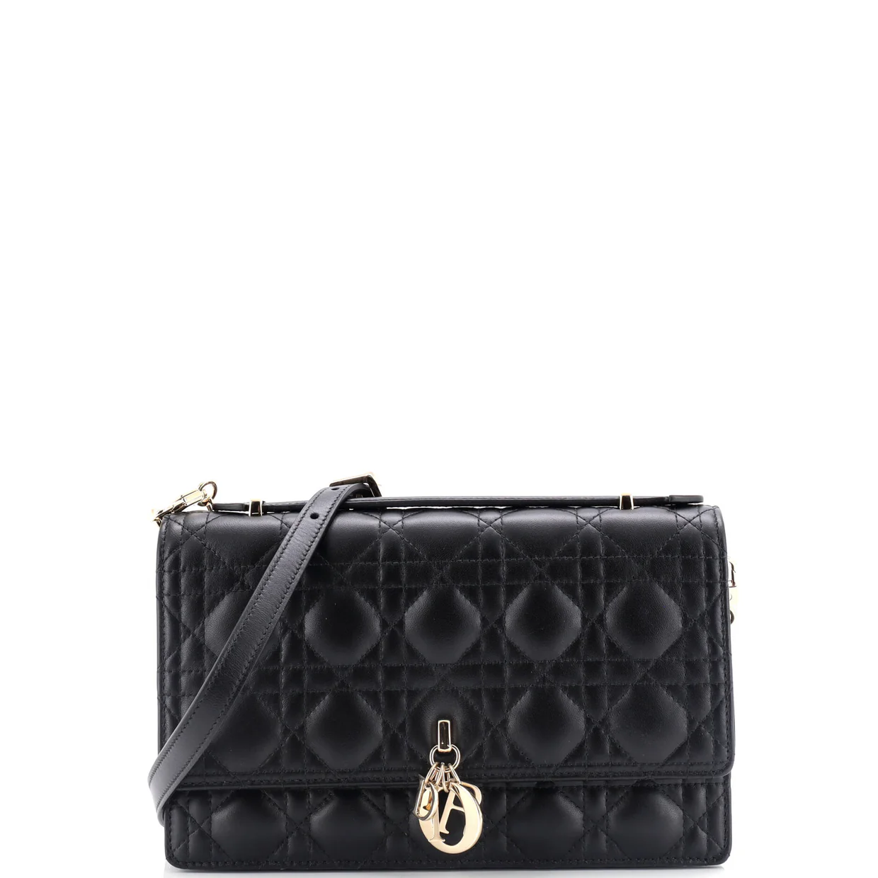 My Dior Top Handle Flap Bag Cannage Quilt Lambskin Small - Deep Luxury