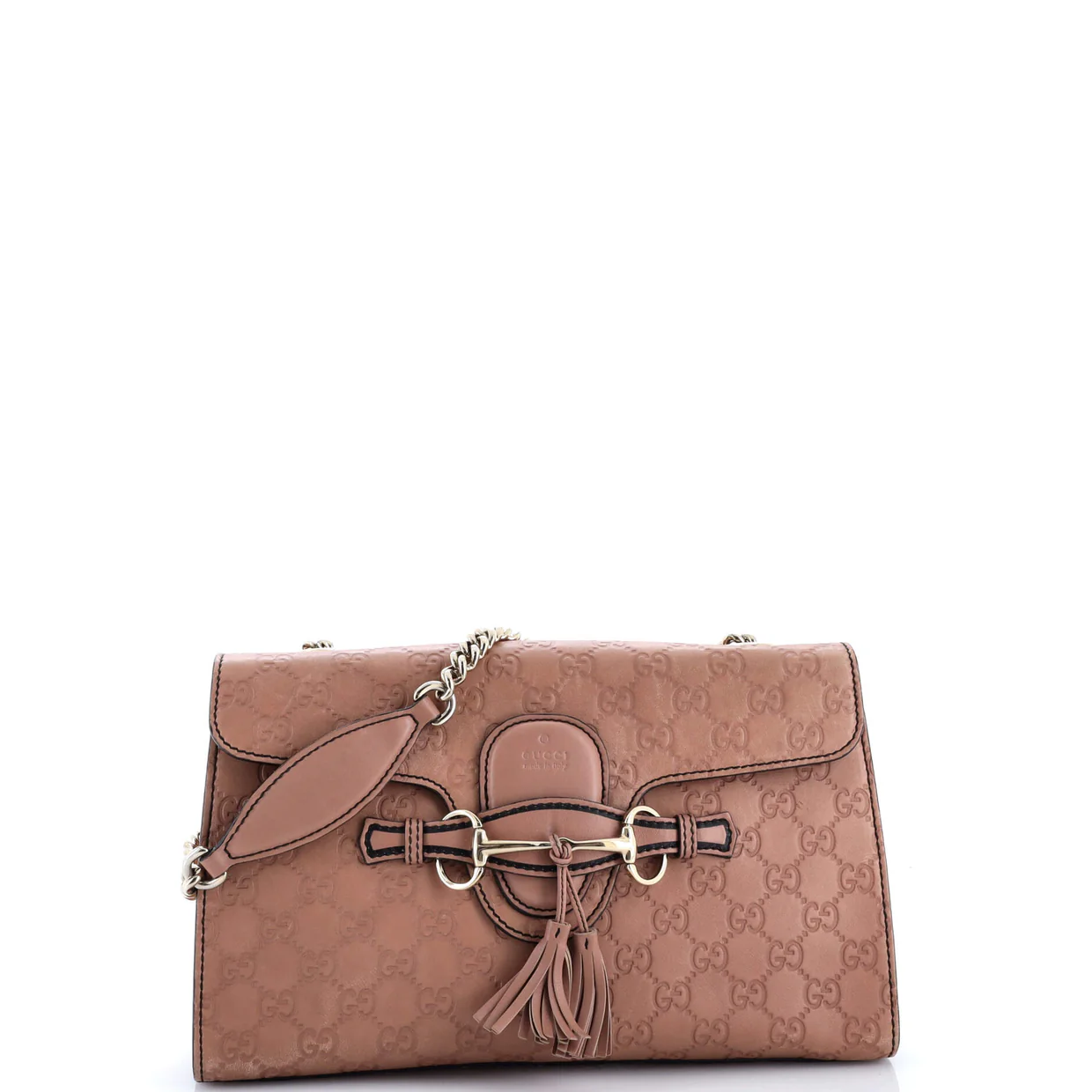 Emily Chain Flap Bag Guccissima Leather Medium - Deep Luxury