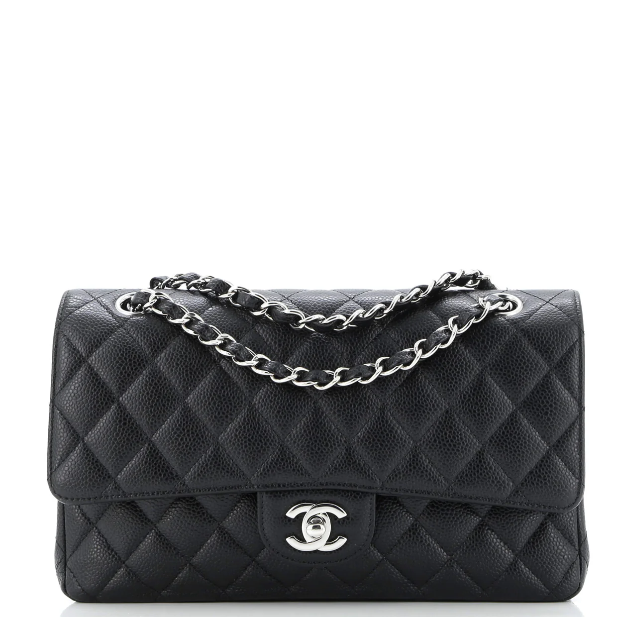 Classic Double Flap Bag Quilted Caviar Medium - Deep Luxury