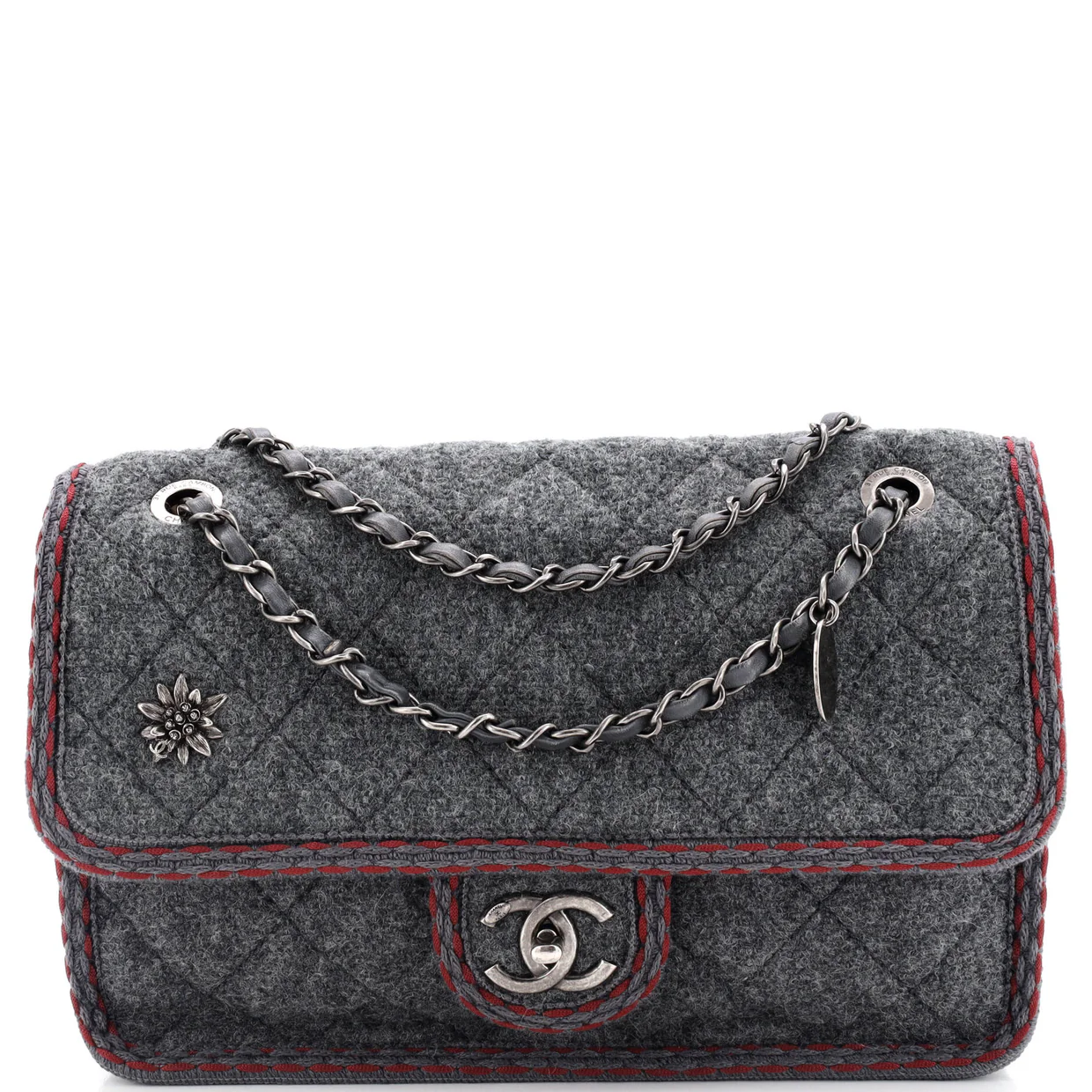 Paris-Salzburg Flap Bag Quilted Wool Medium - Deep Luxury