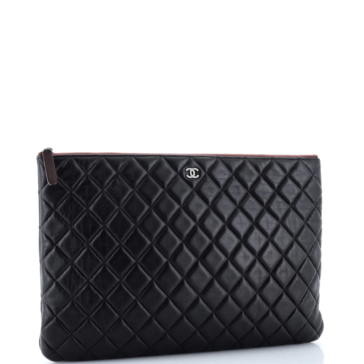 O Case Clutch Quilted Lambskin Large - Deep Luxury
