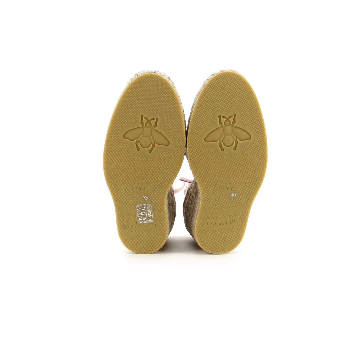Women's Interlocking G Wedge Espadrilles Embroidered Canvas - Deep Luxury