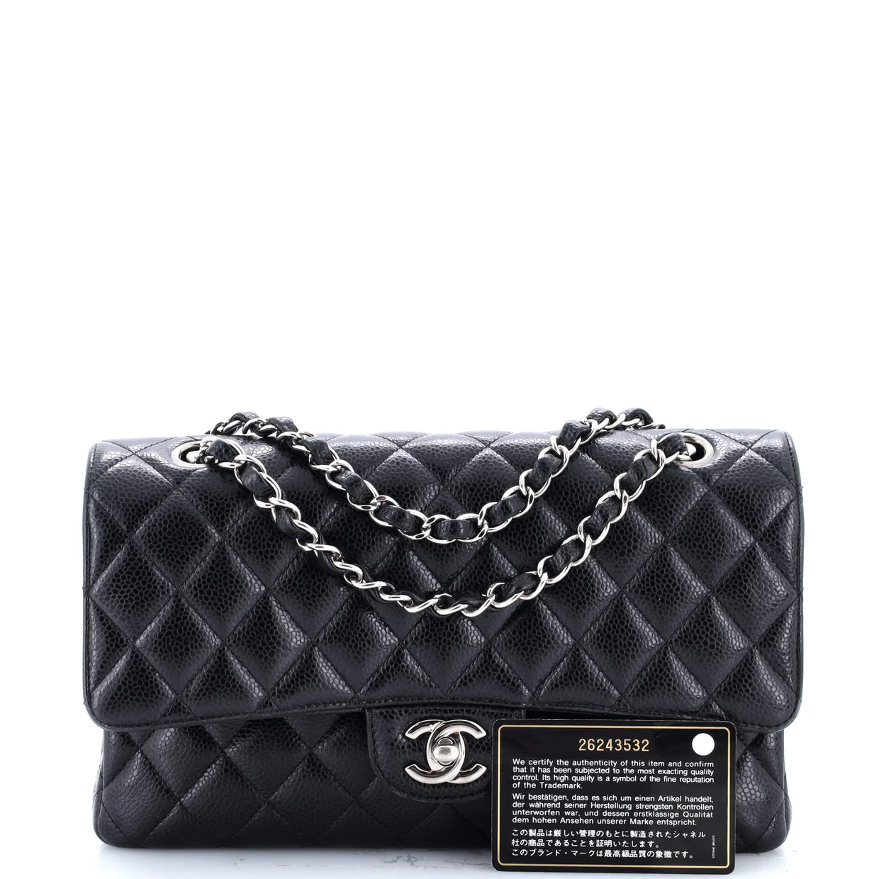 Classic Double Flap Bag Quilted Caviar Medium - Deep Luxury