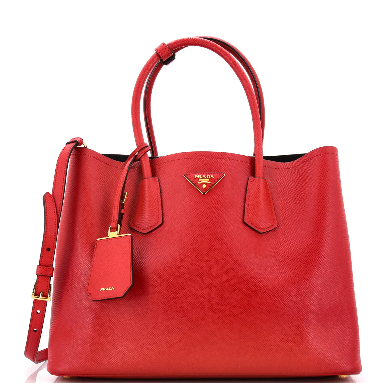 Cuir Double Tote Saffiano Leather Large - Deep Luxury