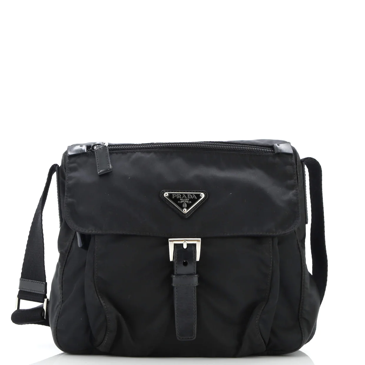 Buckle Messenger Bag Tessuto Small - Deep Luxury