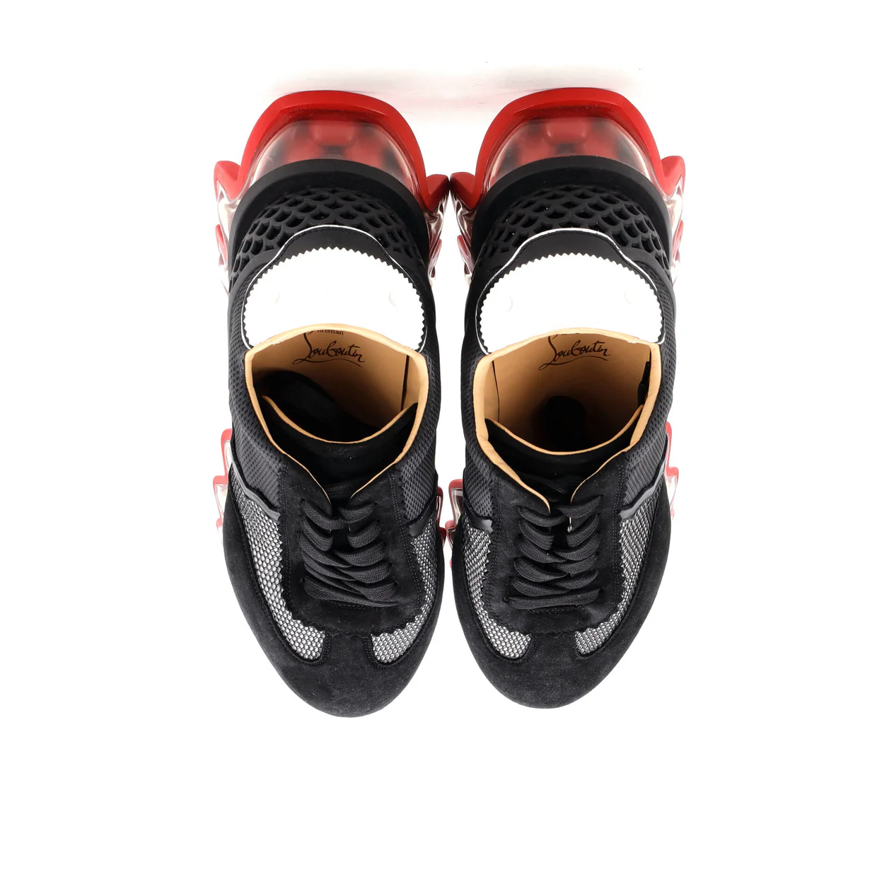 Loubishark Sneakers Suede and Mesh - Deep Luxury