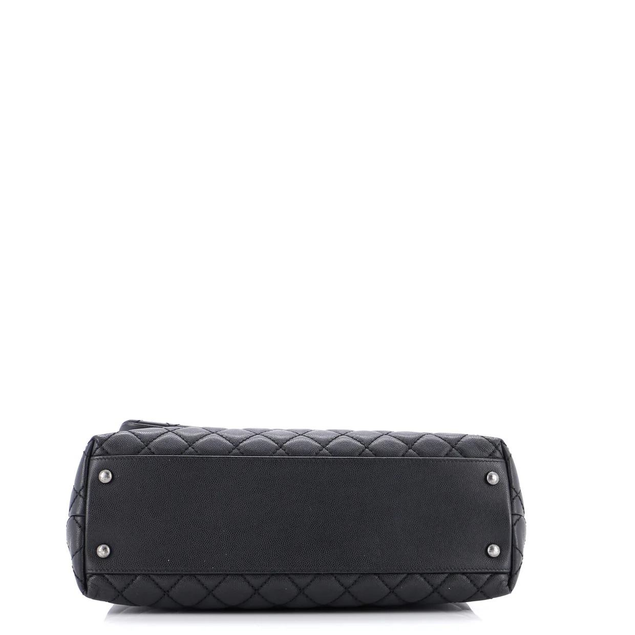 Coco Top Handle Bag Quilted Caviar Medium - Deep Luxury