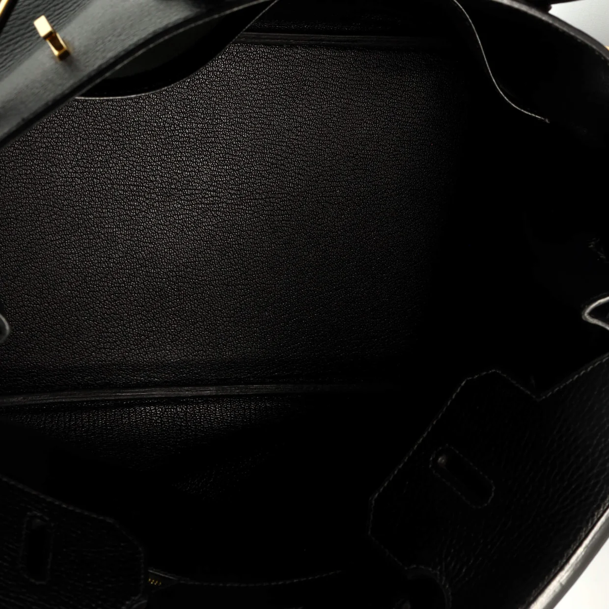 Birkin Handbag Noir Ardennes with Gold Hardware 35 - Deep Luxury