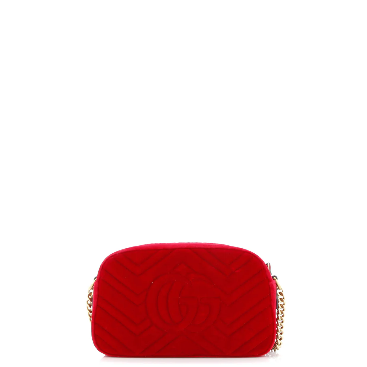 GG Marmont Shoulder Bag Matelasse Velvet Small - Deep Luxury