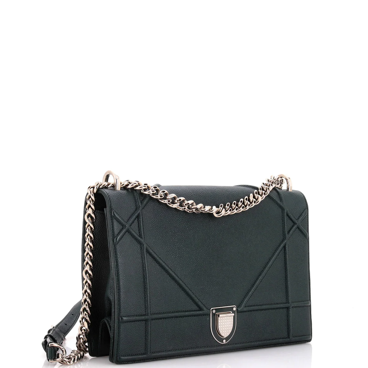 Diorama Flap Bag Grained Calfskin Large - Deep Luxury