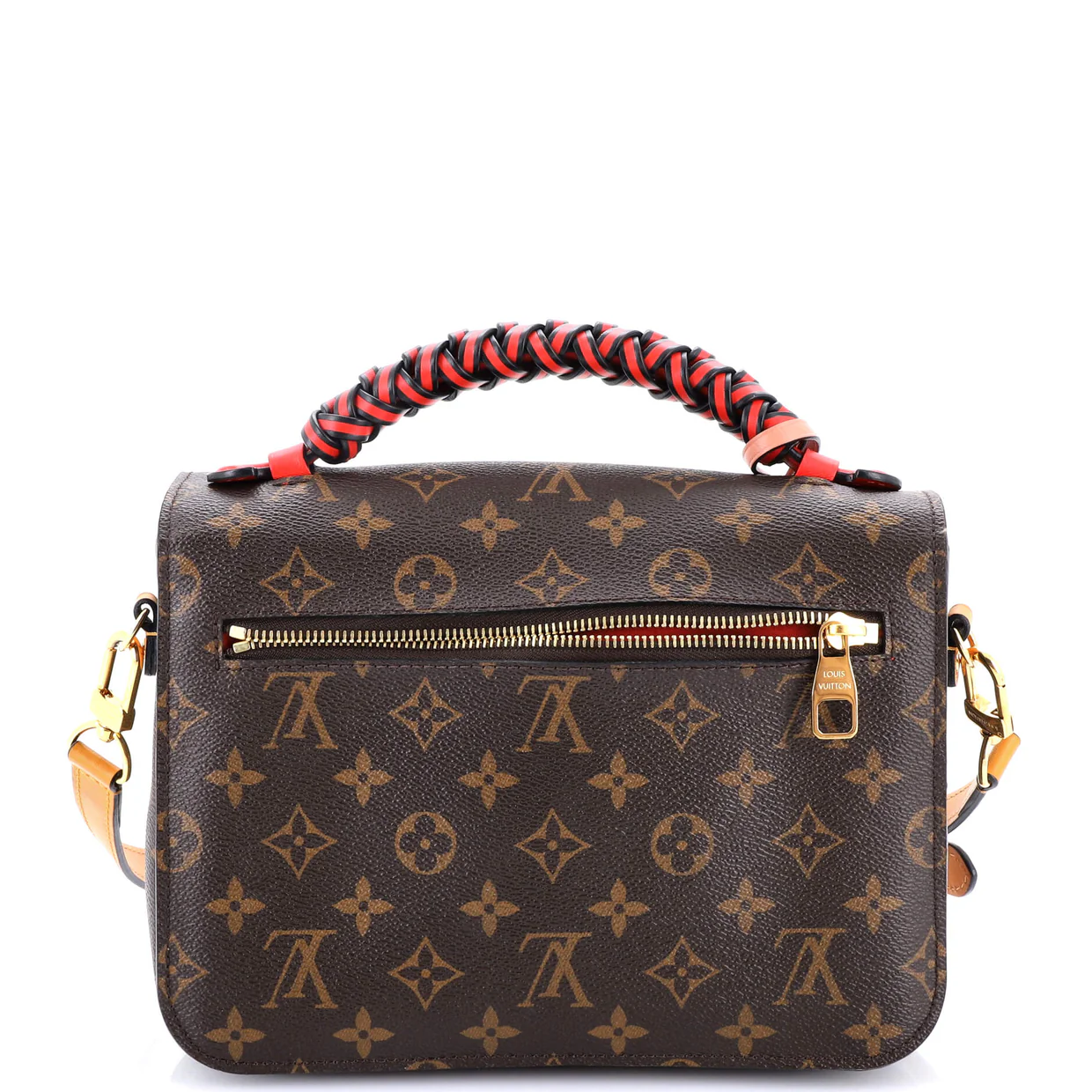 Braided Handle Pochette Metis Monogram Canvas with Leather - Deep Luxury