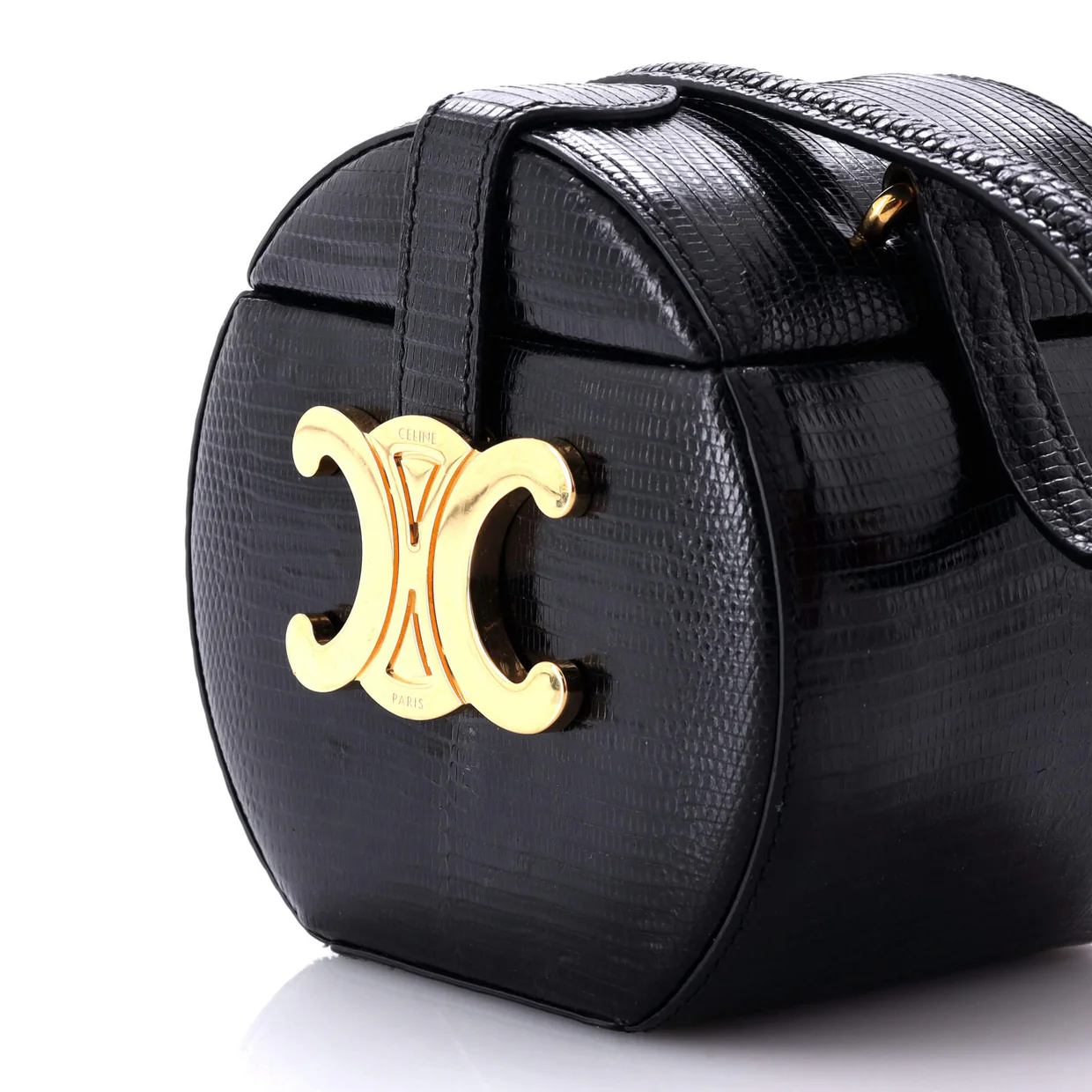 Round Box Bag Lizard - Deep Luxury