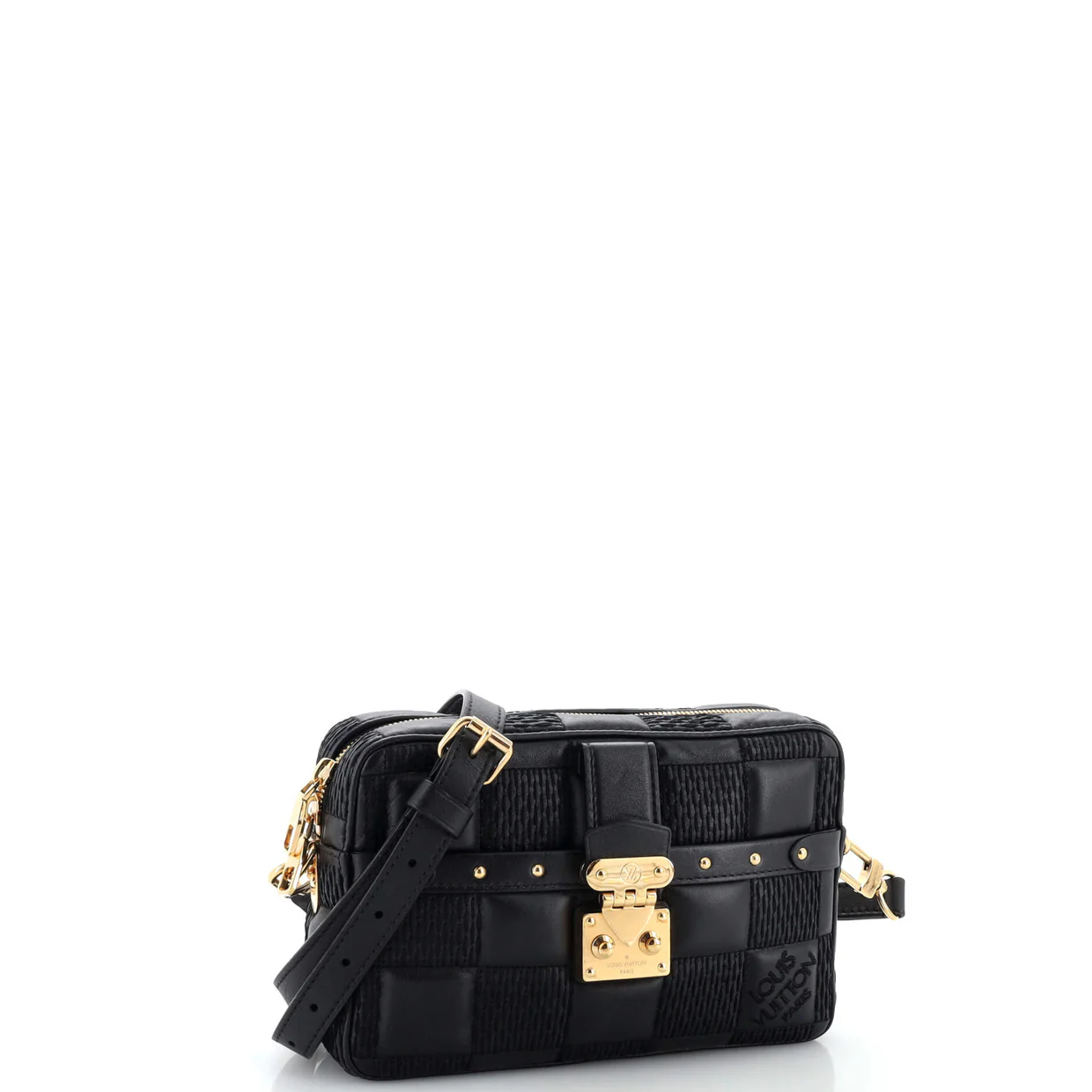 Troca Handbag Damier Quilted Lambskin PM - Deep Luxury